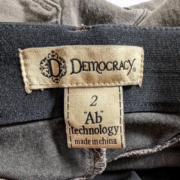 Democracy 2 Ab Technology Stretch Ankle Jeans Moonrock Beige Brown sz 2 - Picture 8 of 9